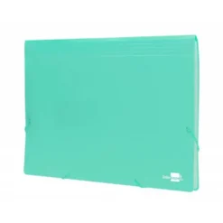Carpeta clasificadora fuelle Liderpapel DIN A4 poliporpileno 13 departamentos color verde