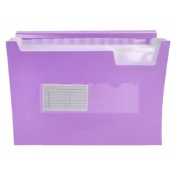 Carpeta clasificadora fuelle Liderpapel DIN A4 poliporpileno 13 departamentos color violeta