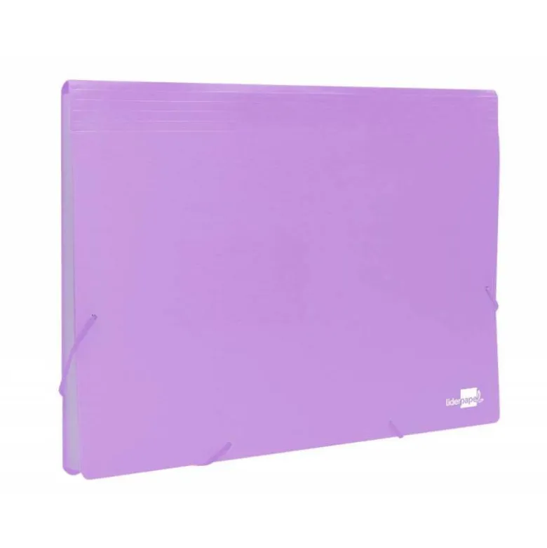 Carpeta clasificadora fuelle Liderpapel DIN A4 poliporpileno 13 departamentos color violeta