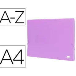 Carpeta clasificadora fuelle Liderpapel DIN A4 poliporpileno 13 departamentos color violeta