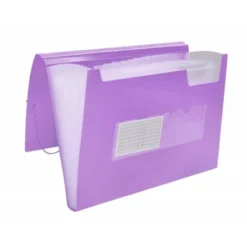 Carpeta clasificadora fuelle Liderpapel DIN A4 poliporpileno 13 departamentos color violeta