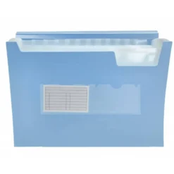Carpeta clasificadora fuelle Liderpapel DIN A4 poliporpileno 13 departamentos color azul