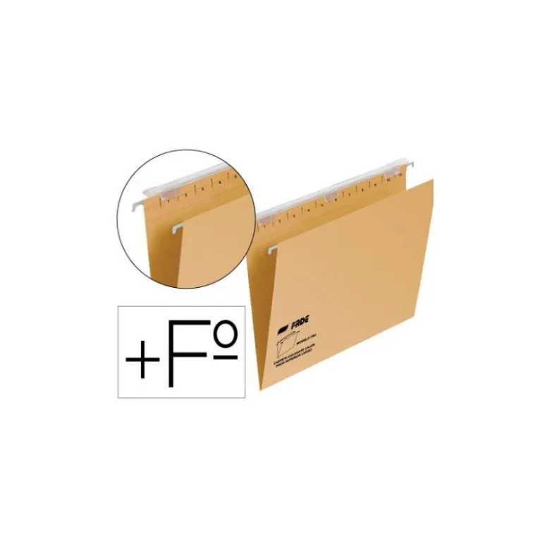 Carpeta colgante fade tiki folio prolongado visor superior 290 mm efecto lupa kraft eco 230 g/m lomo v.