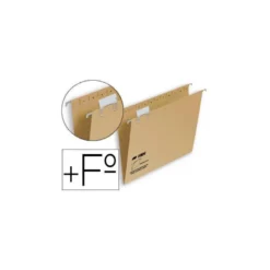 Carpeta colgante Hamelin folio prolongado visor superior kraft eco naranja amarillo