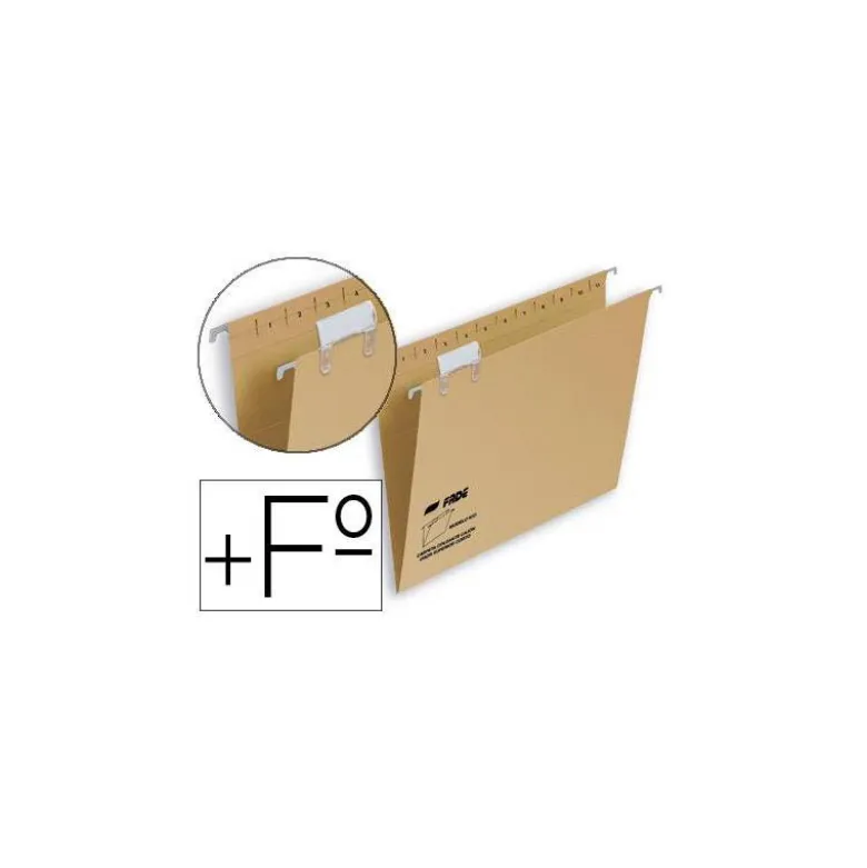 Carpeta colgante Hamelin folio prolongado visor superior kraft eco naranja amarillo