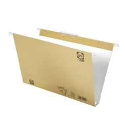 Carpeta colgante marca Gio Din A4 con visor superior Kraft eco Lomo 30 mm