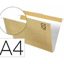 Carpeta colgante marca Gio Din A4 con visor superior Kraft eco Lomo 30 mm