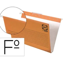 Carpeta colgante marca Gio Folio con visor superior Kraft eco Lomo 30 mm