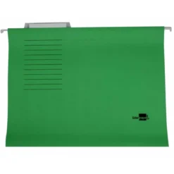 Carpeta colgante marca Liderpapel Folio kraft verde