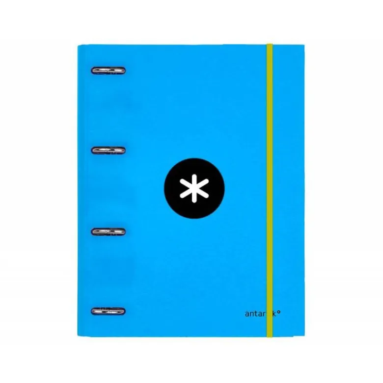 Carpeta con recambio Antartik A4 4 anillas 25 mm de Carton forrado color azul
