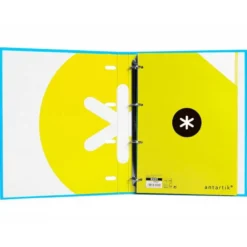 Carpeta con recambio Antartik A4 4 anillas 25 mm de Carton forrado color azul