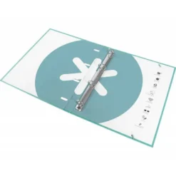 CARPETA CON RECAMBIO LIDERPAPEL ANTARTIK A4 CUADRO 5MM FORRADA 4 ANILLAS 25MM COLOR MENTA