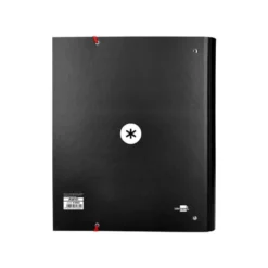 CARPETA CON RECAMBIO LIDERPAPEL ANTARTIK A4 CUADRO 5 MM FORRADA 4 ANILLAS 40MM REDONDAS COLOR NEGRA