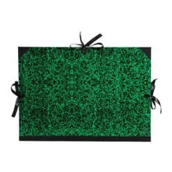 Carpeta de Dibujo Canson Classic 52x72cm Cartón Kraft con Gomas Color Mármol Verde