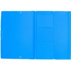 Carpeta de gomas Liderpapel color celeste folio