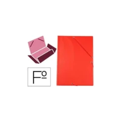 Carpeta de gomas Liderpapel color rojo folio