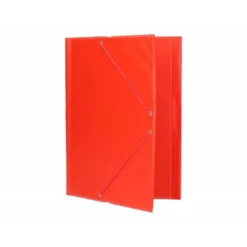 Carpeta de gomas Liderpapel color rojo folio