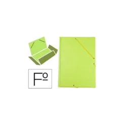 Carpeta de gomas Liderpapel color verde folio
