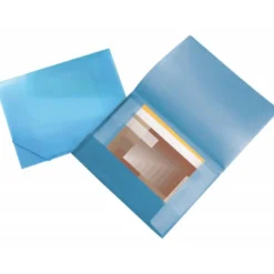 Carpeta de gomas lomo flexible con solapas Liderpapel Din A3 color azul