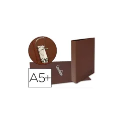 Carpeta de Liderpapel cuarto 2 anillas carton cuero 230 x 206 mm