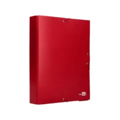 Carpeta de proyectos Liderpapel de carton con gomas Paper Coat lomo 90 mm rojo