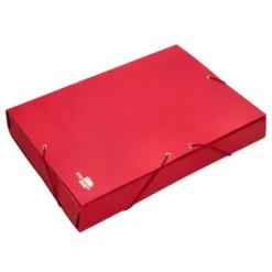 Carpeta de proyectos Liderpapel de carton con gomas Paper Coat lomo 90 mm rojo