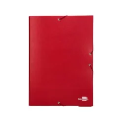 Carpeta de proyectos Liderpapel de carton con gomas Paper Coat lomo 90 mm rojo