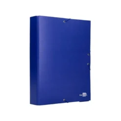 Carpeta de proyectos Liderpapel de carton con gomas Paper Coat lomo 70 mm azul