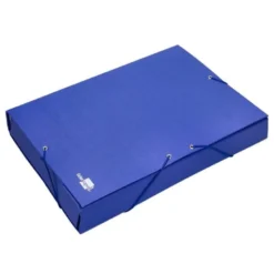 Carpeta de proyectos Liderpapel de carton con gomas Paper Coat lomo 70 mm azul