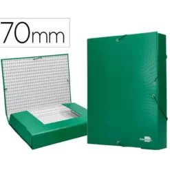Carpeta de proyectos Liderpapel de carton con gomas Paper Coat lomo 70 mm verde