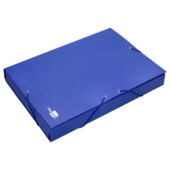 Carpeta de proyectos Liderpapel de carton con gomas Paper Coat lomo 50 mm azul