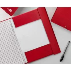 Carpeta de proyectos Liderpapel de carton con gomas Paper Coat lomo 50 mm rojo