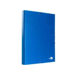 Carpeta de proyectos Liderpapel de carton con gomas Paper Coat lomo 30 mm azul