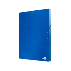 Carpeta de proyectos Liderpapel de carton con gomas Paper Coat lomo 30 mm azul
