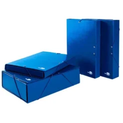 Carpeta de proyectos Liderpapel de carton con gomas Paper Coat lomo 30 mm azul