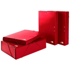 Carpeta de proyectos Liderpapel de carton con gomas Paper Coat lomo 30 mm rojo