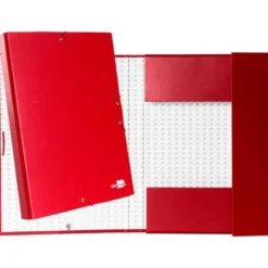 Carpeta de proyectos Liderpapel de carton con gomas Paper Coat lomo 30 mm rojo
