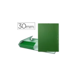 Carpeta de proyectos Liderpapel de carton con gomas Paper Coat lomo 30 mm verde