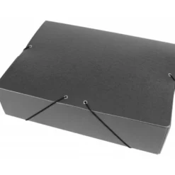 Carpeta de proyectos Liderpapel de carton con gomas gris 9 cm