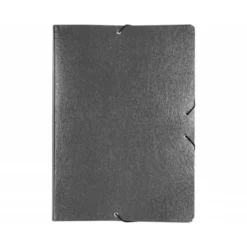 Carpeta de proyectos Liderpapel de carton con gomas gris 9 cm