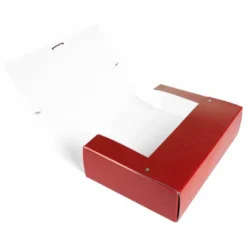 Carpeta de proyectos Liderpapel de carton con gomas rojo 9 cm