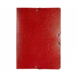 Carpeta de proyectos Liderpapel de carton con gomas rojo 9 cm