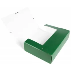 Carpeta de proyectos Liderpapel de carton con gomas verde 9 cm