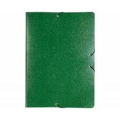 Carpeta de proyectos Liderpapel de carton con gomas verde 9 cm