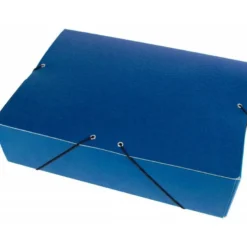 Carpeta de proyectos Liderpapel de carton con gomas azul 9 cm