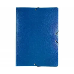 Carpeta de proyectos Liderpapel de carton con gomas azul 9 cm