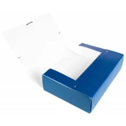 Carpeta de proyectos Liderpapel de carton con gomas azul 9 cm