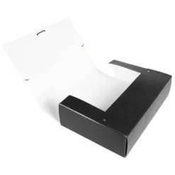 Carpeta de proyectos Liderpapel de carton con gomas negro 9 cm