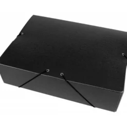 Carpeta de proyectos Liderpapel de carton con gomas negro 9 cm