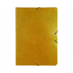 Carpeta de proyectos Liderpapel de carton con gomas amarillo 7cm